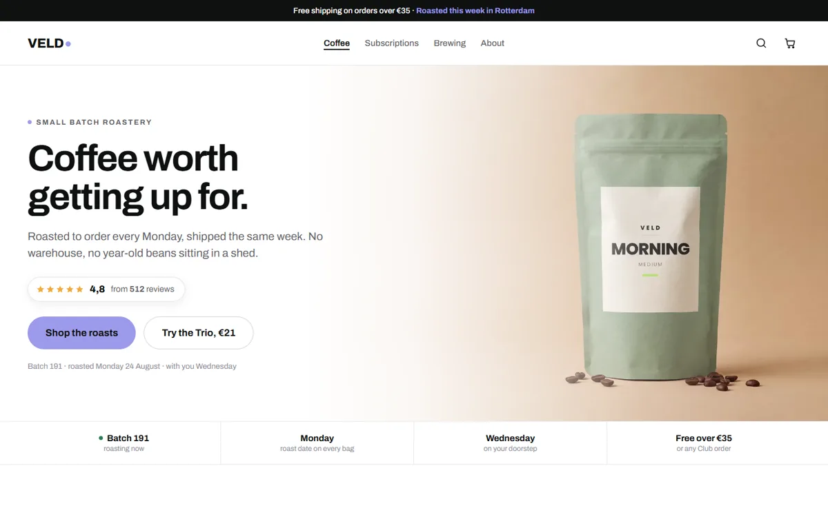 The VELD coffee store